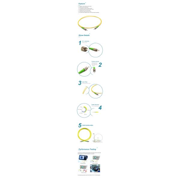 Upc APC Simplex / Duplex Fiber Optic Patch Cable 62.5 125 Singlemode Multimode