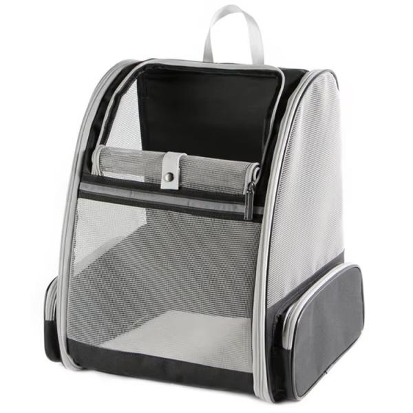 Semi Circle Pet Backpack Carriers Extendable Collapsible Cat Carriers OEM With Safety Straps