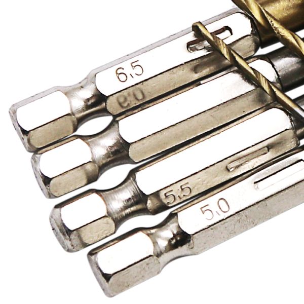 13pcs High Quality HSS Steel Electric Screwdriver Bit 6.35mm Twist Drill 1.5-6.5mm for Masonry Drilling