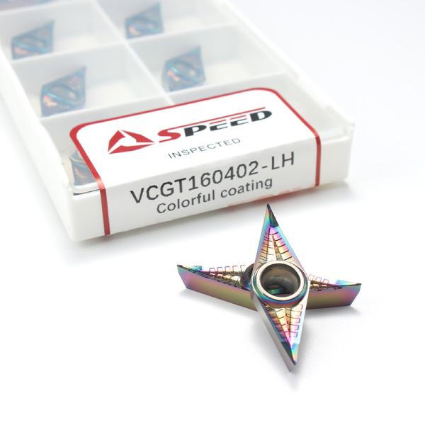 Polished Tungsten Carbide Aluminum CNC Inserts VCGT160402