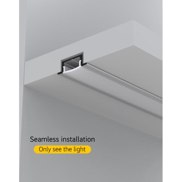 Surface Mounted Recessed LED Profiles 17mm width 7.8mm height For Cabinet Light