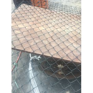 3.76mm - 50x50mm PVC coated chain link fence