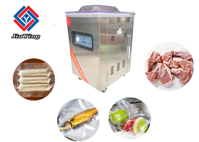 Small Meat Vegetable Vacuum Food Packing Machine Sealing Width 400X10mm