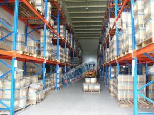 China Conventional Galvanized Pallet Racking Weight Capacity 2.5 Ton For Textile Industry on sale