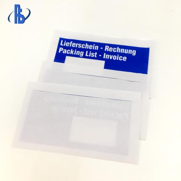 Customized Self Adhesive Mailing Bag Packing List Invoice Enclosed Envelope For Shipping
