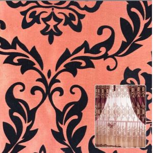 China Flocking Dupioni Fabric for window curtain fabric on sale