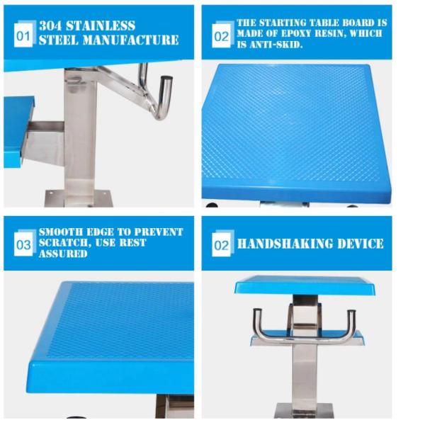 Two Steps Swimming Pool Diving Platform , Durable Swimming Pool Starting Block