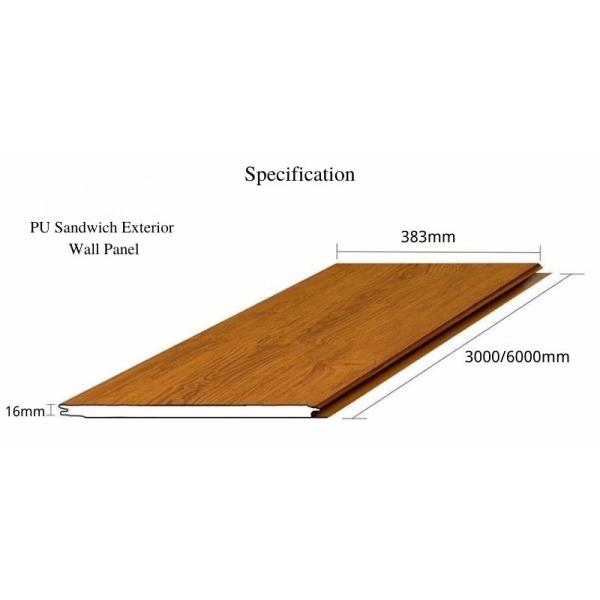 B2 Fireproof Eco-Friendly Double Ditch Decorative Metal Sandwich Wall Roof Panels