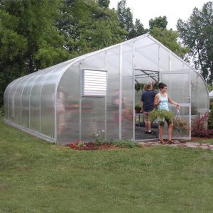 China Baolida 6x12m Gothic Tunnel Greenhouse with 8mm PC Board Cover on sale