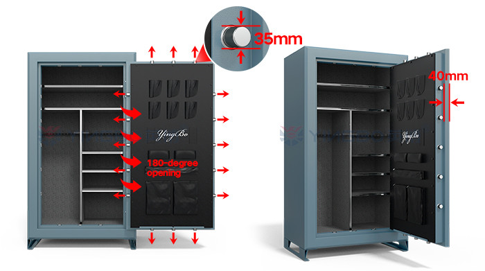 OEM Electronic Digital Lock Gun Safe Cabinets 75 Mins Fireproof Rating With UL Certificate