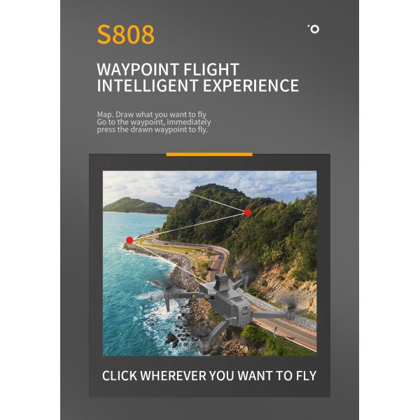 3km Range S808 Drone With 8k Camera 5g Wifi 3 Axis Eis Gps Long Distance 3km Brushless Motor Foldable Quadcopter Drones