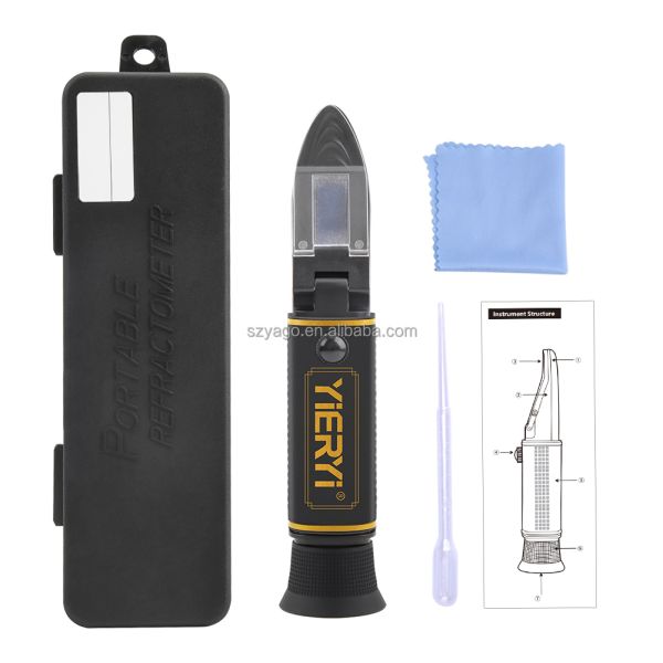 Lightweight Brix Refractometer User Friendly Design for Quick Brix Percentage Testing in Wine Brewing and Food Processing