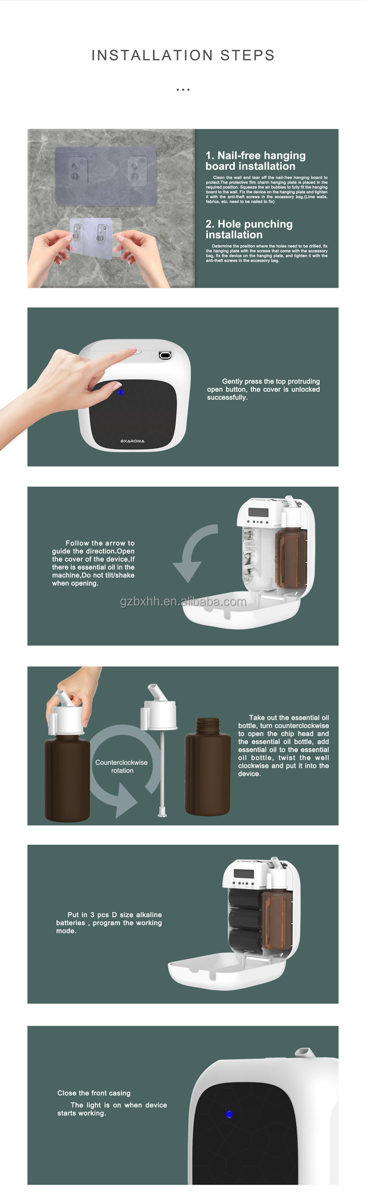RV Battery Operated Scent Diffuser Aroma Electric Air Freshener Machine