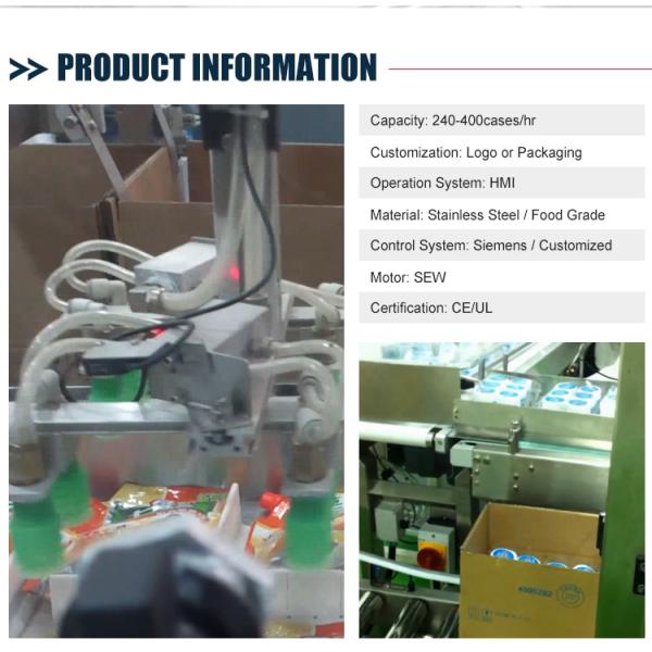 Automatic Case Packer System Multi Function E Commerce Packing Food Machine