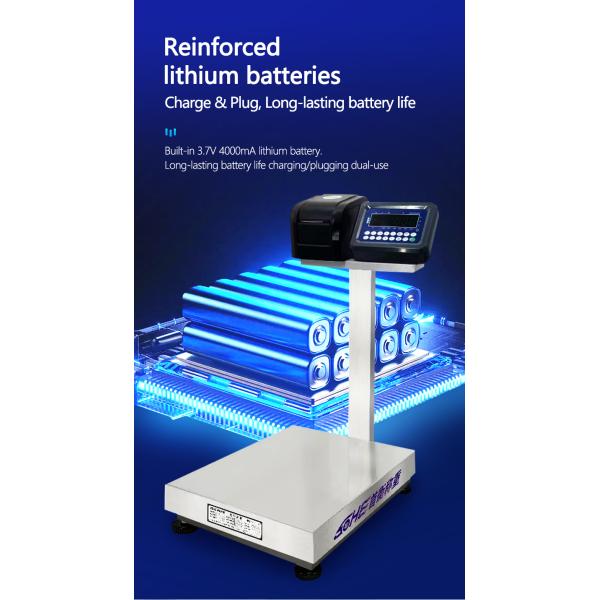 SH2100-A8P Table Scale High Accuracy and LED Display 50cm*60cm Size for Weighing/Print