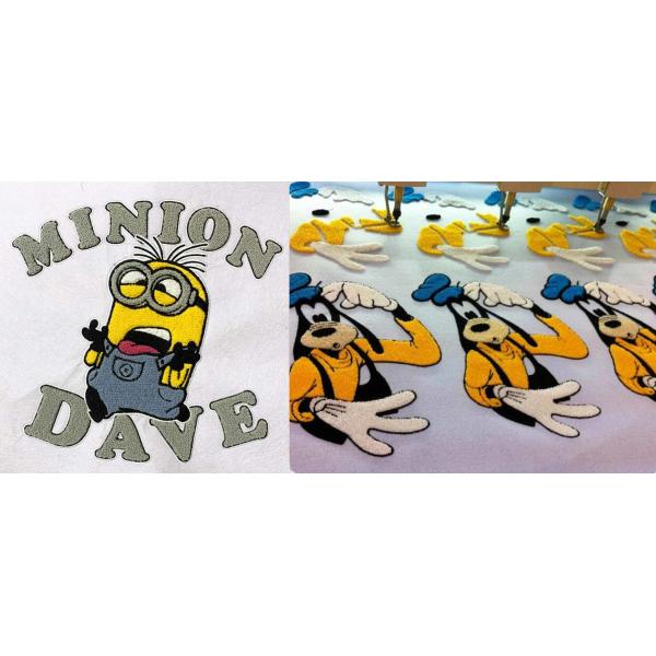 Letters Logo Chenille Embroidery Patch Stick On For Baseball Uniform​