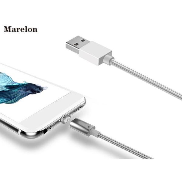 Fast Charging Magnetic USB Data Cable Micro 8 pin USB Cable for Iphone / Xiaomi