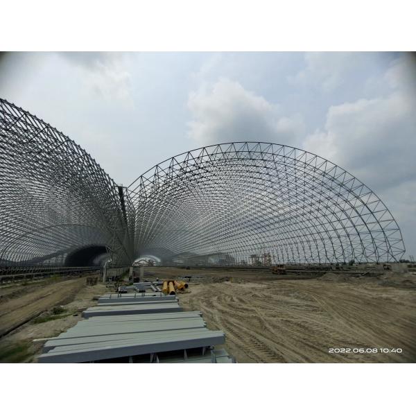 Q235 Galvanized Steel Truss Structure Large Bending Capacity Gray Color
