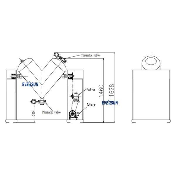 Fully Automatic V Mixing Machine Industrial V Mixer For High Viscosity Materials