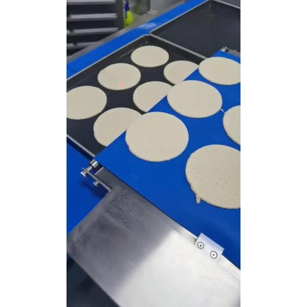 Automatic Flatbread Pizza Base Production Line 3PHPizza Dough Press Machine