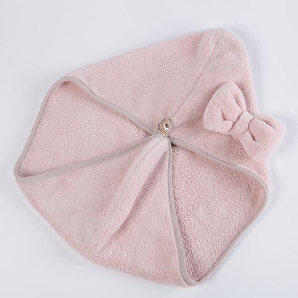 Pink Fast Dry Microfiber Absorbent Sports Towel For Curly Hair Turban Headband