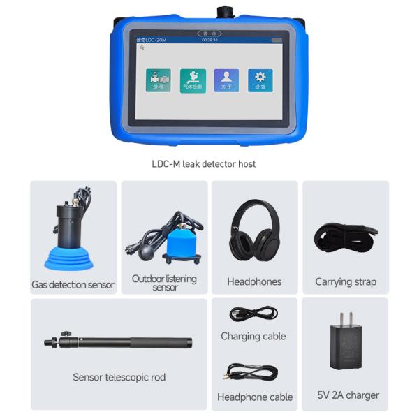 PQWT LDC Ultrasonic Water Pipe Leak Detector 9m Plumbing Equipment
