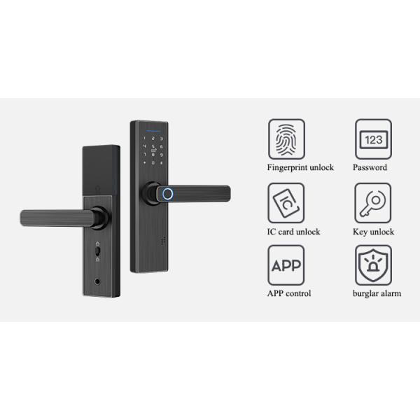 Home Security Fingerprint Smart Door Lock Wifi Password Card Tuya Hotel Smart Lock