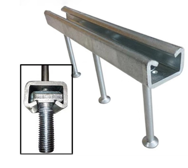 White Embedded Concrete Anchor Seismic Bracing Channel Fitting for Construction Needs