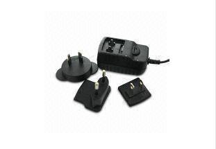 Quality Black Universal AC Power Adapter , EN60950 / EN60065 Interchangeable Plugs for sale