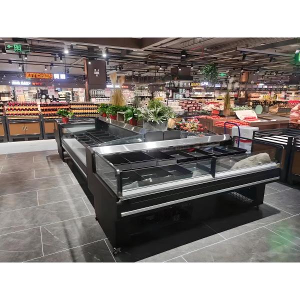 160L Meat Freezer Showcase Butchery No Door Display Fridge Frost - Free