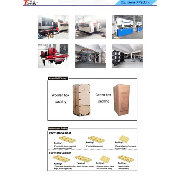 19 Inch 27U Mobile Server Rack 600 X 800mm Static Loading Capacity 500kg For Electric Industry