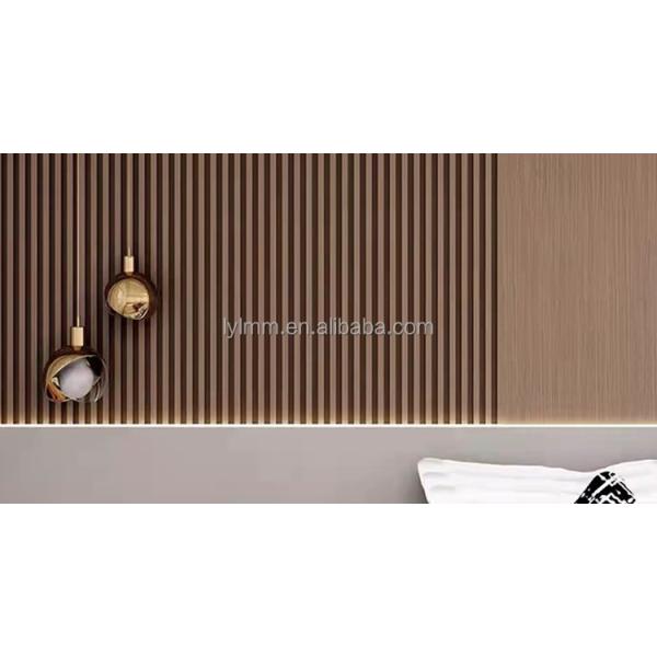 150mm Width Fluted Wpc Wall Panels Solid Wood Wall Boards 2.9m Length