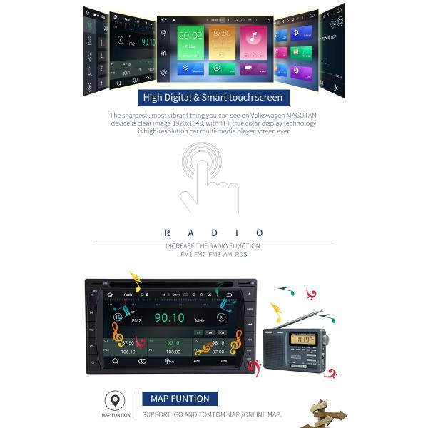 7 Inch Android 8.0 Uuniversal Touch Screen Car Stereo Player AM FM AUX-IN Map