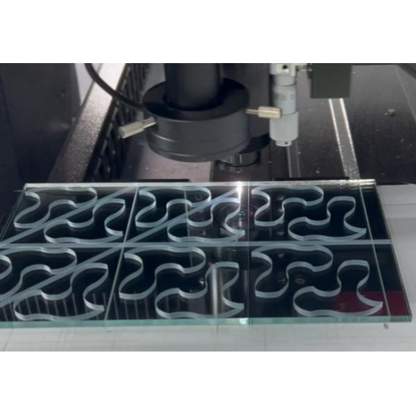 80W Dual Table Rearview Mirror Glass Cutting Machine With HTI Control System