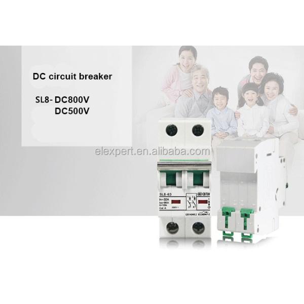 Mini Circuit Breaker Kampa SL8 High quality 1P 2P 3P 4P 1A~63A DC MCB for solar system