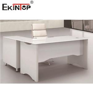Buy cheap White L Shape Tempered Glass Computer Desk Office Furniture Working Table product