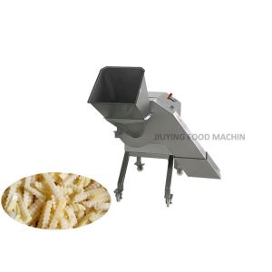 Adjustable Speed Vegetable Processing Equipment Potato Radish Wave Strip Cutting