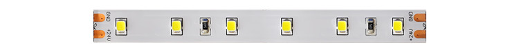 Cuttable Single Color LED Strip Light Tape Outdoor Double Row 24V Warm White Cool White