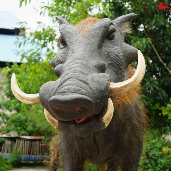 Customized Realistic Animatronic Animals Wild Boar Model With Alive Roaring Sound