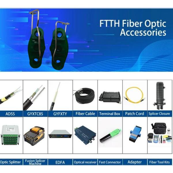 400 PCS XS-A10 S-Type Stainless Steel Cable Clamps for UV Resistant Nylon Drop Cable