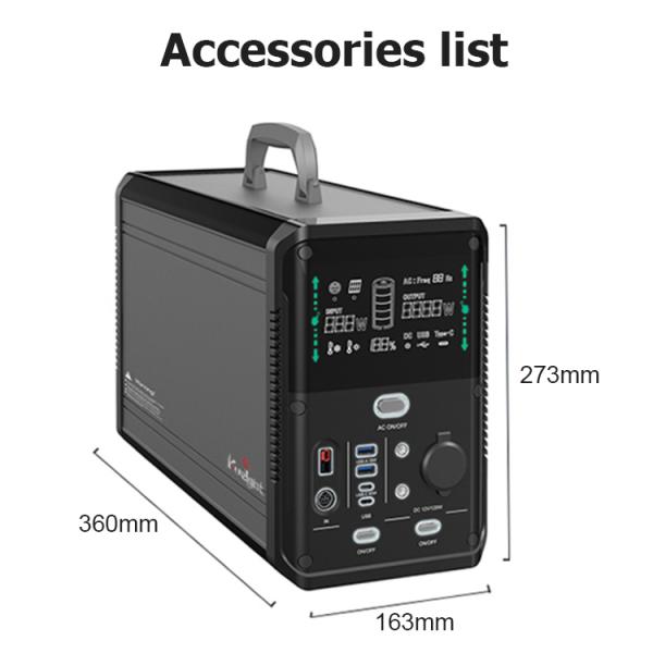 1000W Portable Power Station Solar Generator For Outdoor Camping