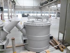 China Molten Aluminum Pouring Transfer Ladles 1500KG Capacity For Aluminum Foundry on sale