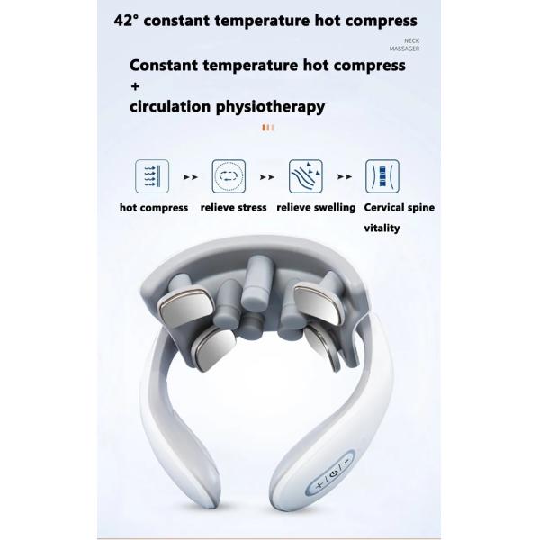 EMS Microcurrent Pulse Smart Electric Neck Massager Heating Therapy Muscle Stimulator