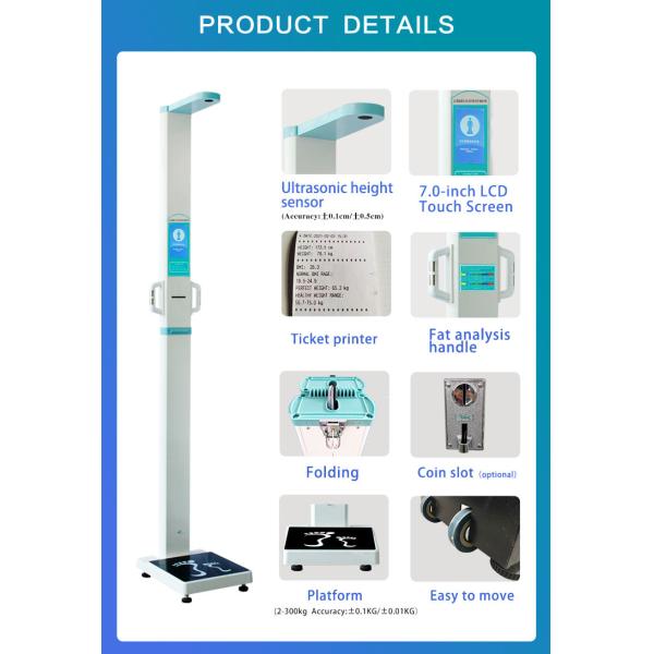 Digital Height Weight Body Composition Analyzer Machine Height Weight Scale