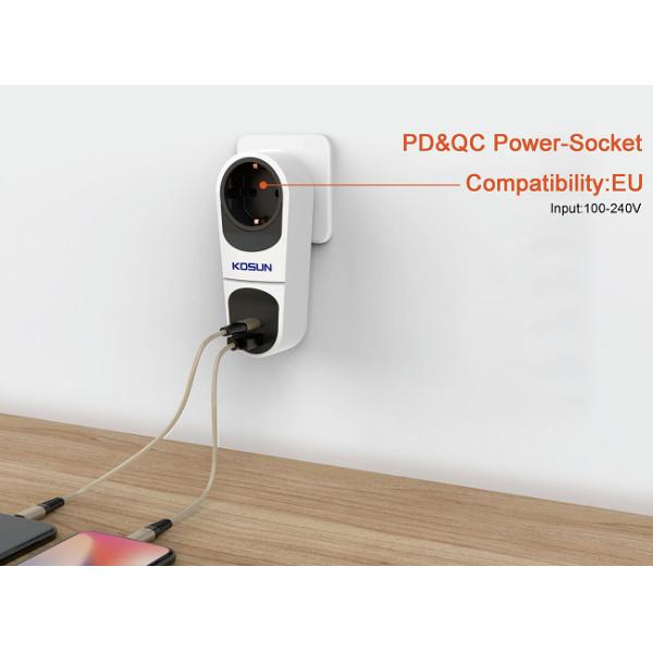 EU Socket PD18W 5V2.4A Mobile Cable Charger ODM USB Power