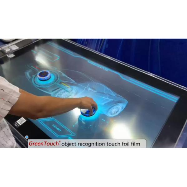 Objects Recognition 65 Inch Interactive Touch Screen Foil Rear Projection Film Clear