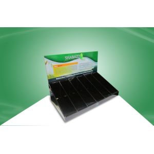Foods 6 Column Retail Cardboard Countertop Displays With Glossy Finish