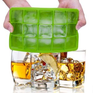 Buy cheap 15-hole Square Shape Custom Maker Rubber Trays Silicone Ice Cube Mold product