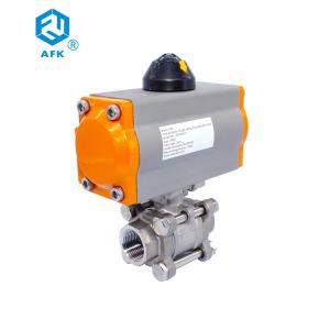 Buy cheap Water SS NBR AISI 303 Pneumatic Actuator Ball Valve AFK Hard Anodized product