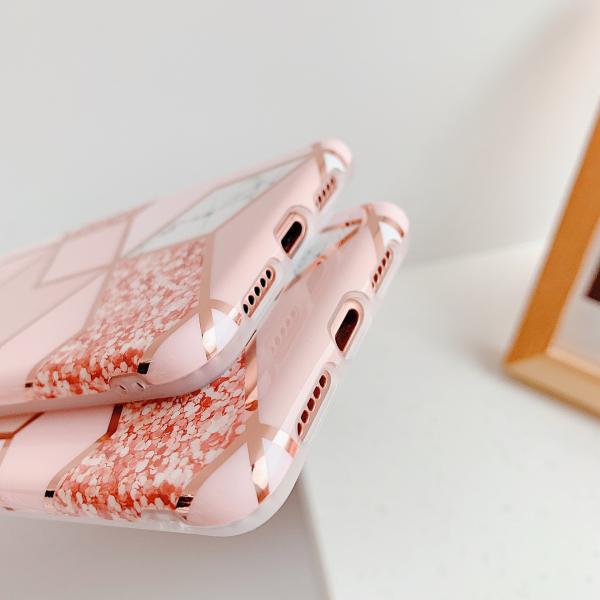 Shock Absorption Phone Case , Soft TPU Phone Cover High Protective Golden Foil Style